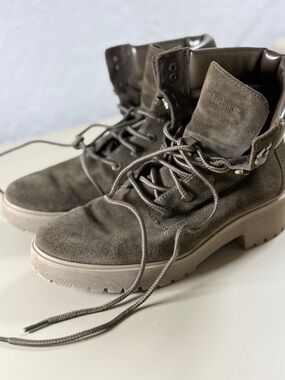 Timberland Men's Olive Suede Lace-Up Work Boots